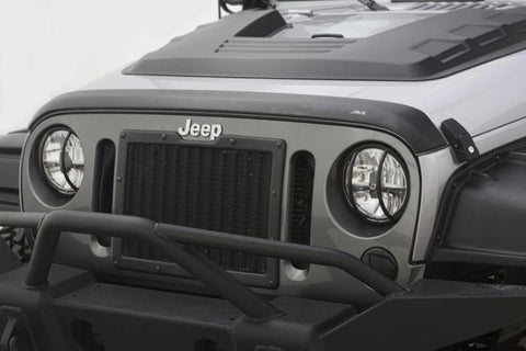 AVS 07-18 Jeep Wrangler (2 Door) Ventvisor & Aeroskin Deflector Combo Kit - Matte Black - 56020060