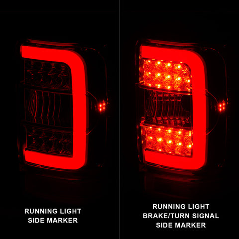 ANZO 2001-2011 Ford  Ranger LED Tail Lights w/ Light Bar Chrome Housing Clear Lens - 311392