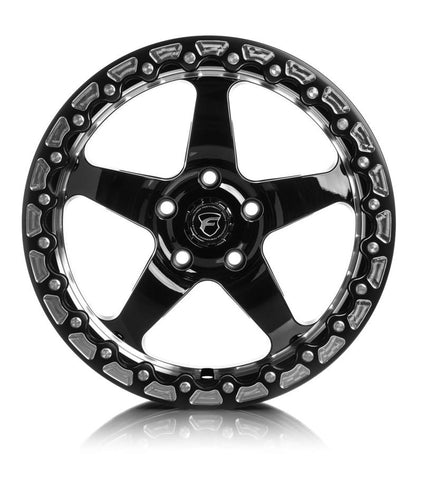 Forgestar D5 Beadlock 17x10 / 5x115 BP / ET30 / 6.6in BS Gloss Black Wheel - F00170071P30