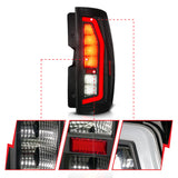 Anzo 07-14 Chevrolet Suburban / 07-14 GMC Yukon Black Full LED Tail Light Plank Style w/ Smoke Lens - 311488