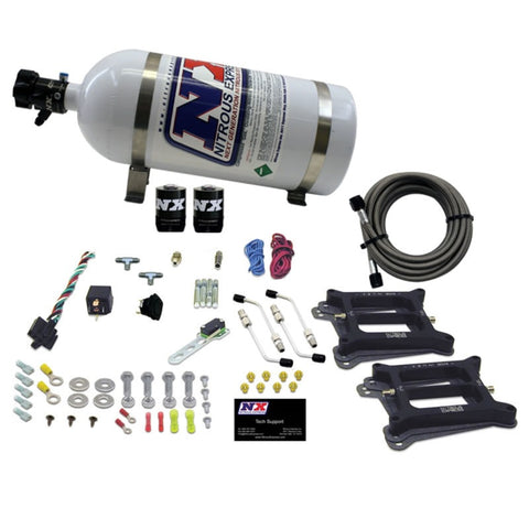 Nitrous Express Dual 4150/Alcohol Nitrous Kit (100-500HP) w/10lb Bottle - 50245-10