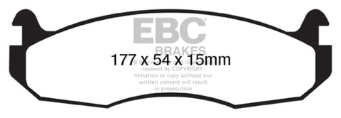EBC 99-03 Am General H1 H1 12100 GVW Yellowstuff Front Brake Pads - DP41786R