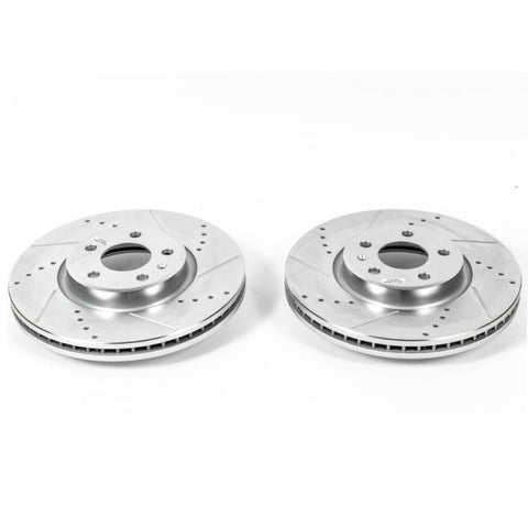 Power Stop 12-16 Audi A4 Front Evolution Drilled & Slotted Rotors - Pair - EBR1208XPR
