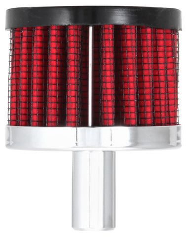 K&N Steel Base Crankcase Vent Filter .5in Vent OD x 2in OD x 1.5in Height - 62-1010