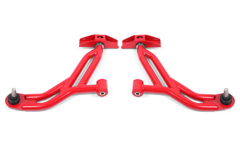 BMR Suspension 05-14 Ford Mustang Lower A-Arms - Red - Non-Adjustable - AA750R