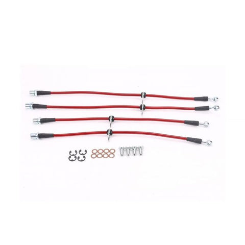 Power Stop 18-19 Subaru WRX STI Front & Rear SS Braided Brake Hose Kit - BH00104