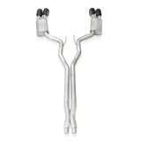 Stainless Works 2020 Ford GT500 Legend Catback X-Pipe Exhaust Factory Connect - Black Tips - GT500CBXFCLB
