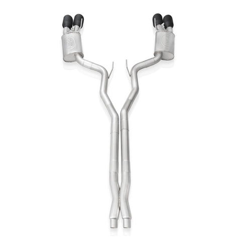 Stainless Works 2020 Ford GT500 Legend Catback X-Pipe Exhaust Factory Connect - Black Tips - GT500CBXFCLB