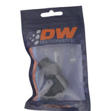 DeatschWerks 8AN ORB Male Swivel to 8AN Male Flare 90-Degree Fitting - Anodized Matte Black - 6-02-0411-B
