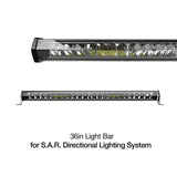 XK Glow White Housing SAR Light Bar - Emergency Search and Rescue Light 36In - XK-SAR-2W