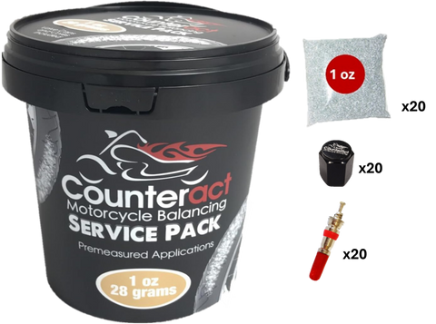 Counteract Motorcycle Balance Beads Shop Service Bucket: 20 packs - 1oz bags - MKSP1
