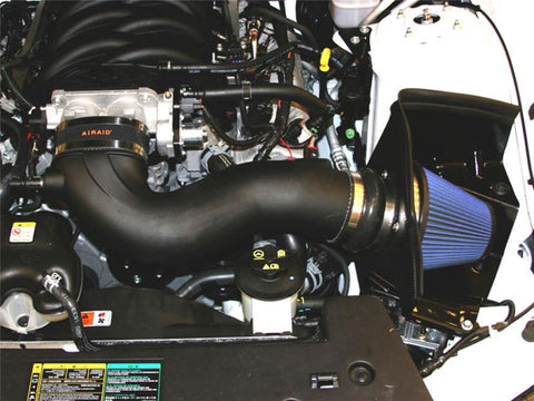 Airaid 05-09 Ford Mustang GT 5.0L Race Only (No MVT) MXP Intake System w/ Tube (Dry / Blue Media) - 453-304