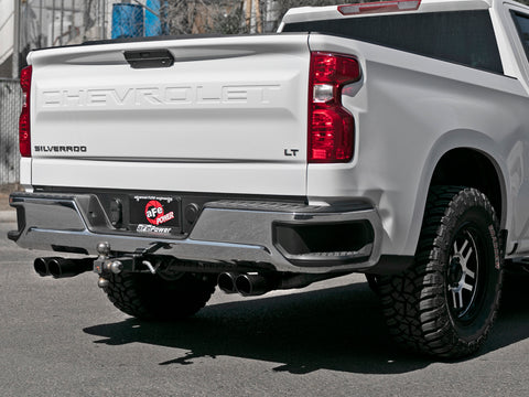 aFe Vulcan Series 3in-2-1/2in 304 SS Cat-Back 2019 GM Silverado / Sierra 1500 V8-5.3L w/ Black Tips - 49-34104-B