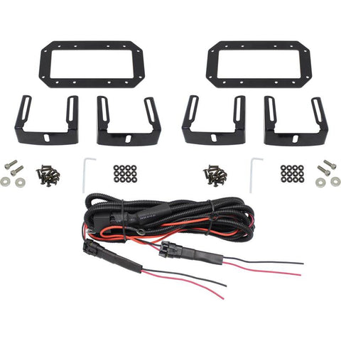 Westin HDX Flush Mount B-FORCE LED Light Kit (Set of 2) w/wiring harness - Black - 57-0025