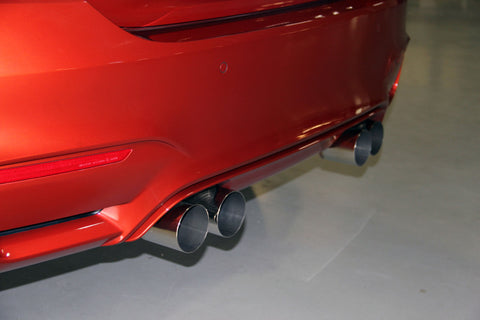 Dinan 15-20 BMW M3/M4 (F80/F82/F83) Free Flow Axleback Exhaust System - Black Tips - D660-0050-BLK