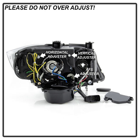 Spyder 09-12 BMW E90 3-Series 4DR Projector Headlights Halogen - LED - Black - PRO-YD-BMWE9009-BK - 5086488