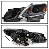 Spyder Lexus GS 300 / 350 / 450 06-11 Headlights - HID Model Only - Black PRO-YD-LG06-HID-DRL-BK - 5082800
