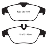 EBC 12-14 Mercedes-Benz C250 (W204) 1.8 Turbo Greenstuff Rear Brake Pads - DP21990