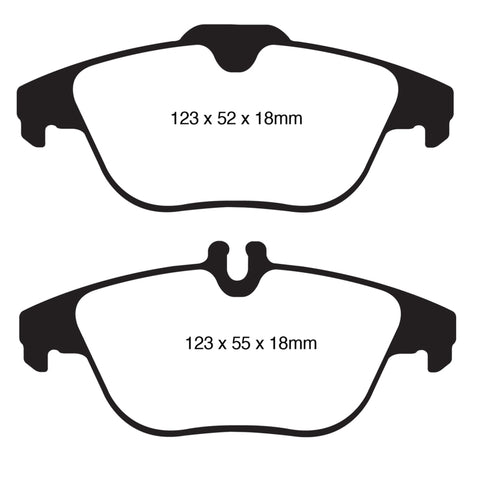 EBC 12-14 Mercedes-Benz C250 (W204) 1.8 Turbo Greenstuff Rear Brake Pads - DP21990
