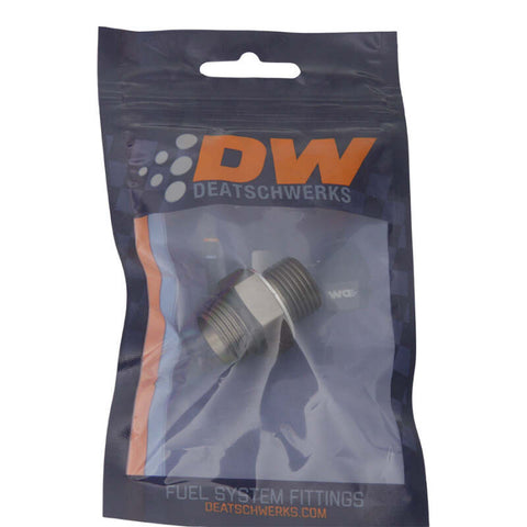 DeatschWerks 8AN ORB Male To 18 X 1.5 Metric Male (Incl O-Ring and Crush Washer) - 6-02-0612