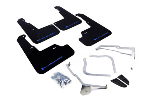 Rally Armor 15-21 Subaru WRX/STI Black UR Mud Flap w/Blue Logo - MF32-UR-BLK/BL
