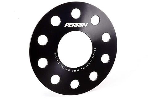 PERRIN 23-26 Toyota GR Corolla 60.1mm CB / 5x114.3 BP Wheel Spacers - 3mm - PTP-WHL-103BK