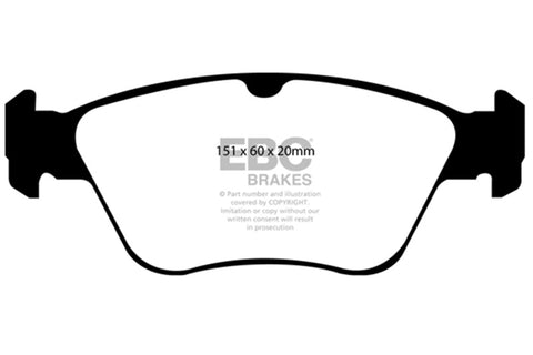 EBC 99-01 Mercedes-Benz C230 (W202) 2.3 Greenstuff Front Brake Pads - DP21055
