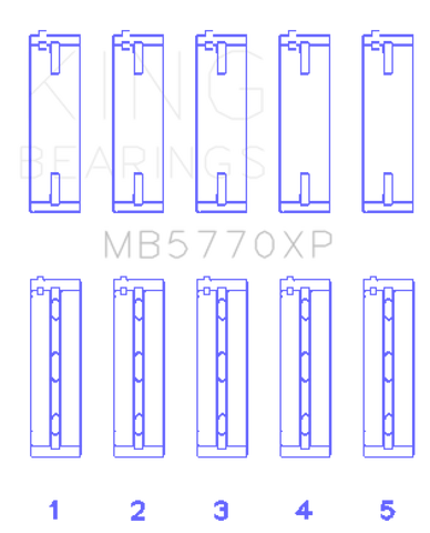King Nissan VK45DD/DE 4.5L (Size STD) Performance Main Bearing Set - mb5770xp