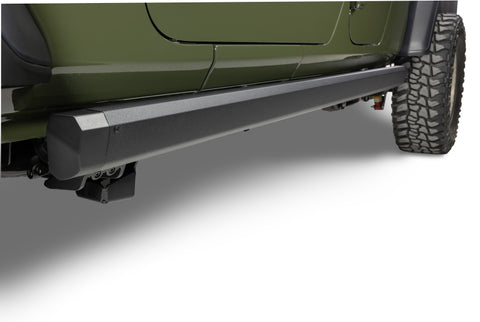 RealTruck 20-24 Jeep Gladiator CC 4dr VoltStep Electric Running Board Kit (Cut/Drill Req.) - Tex Blk - 20451687PC