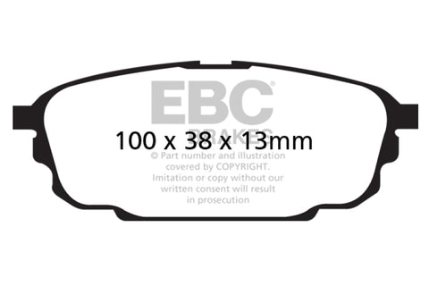 EBC 01-04 Mazda Protege 2.0 (Rear Rotors) Greenstuff Rear Brake Pads - DP21700