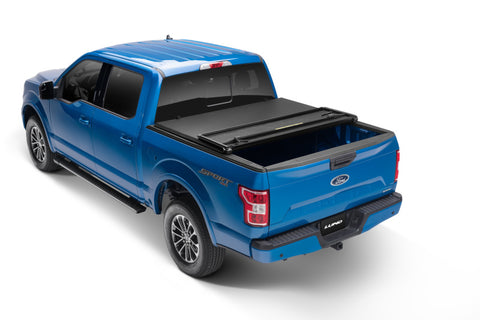 Lund 99-17 Ford F-250 Super Duty Styleside (8ft. Bed) Hard Fold Tonneau Cover - Black - 969353