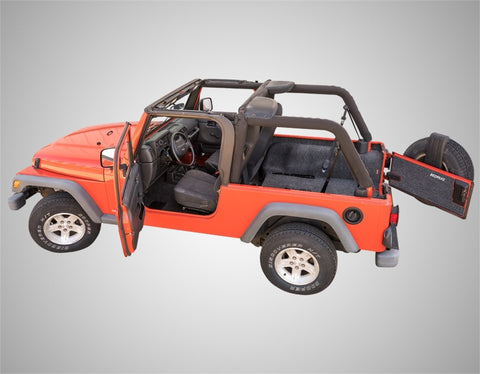 BedRug 03-06 Jeep LJ Unlimited Rear 4pc Cargo Kit (Incl Tailgate & Tub Liner) - BRLJ04R