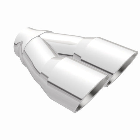 MagnaFlow Double Wall 3in Dual Round Polished Tip 2.25in Inlet - 35226