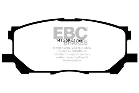 EBC 04-07 Lexus RX330 3.3 Greenstuff Front Brake Pads - DP61681