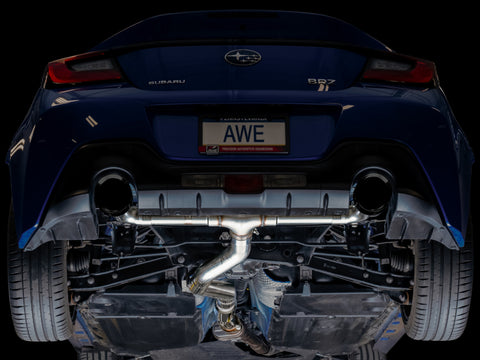AWE Tuning Subaru BRZ / Toyota GR86 / Toyota 86 Track Edition Cat-Back Exhaust- Diamond Black Tips - 3020-33279
