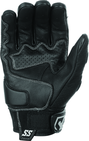 Speed and Strength Twist of Fate Leather Gloves Black/White - Small - 892325
