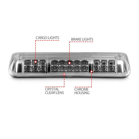 ANZO 2004-2008 Ford F-150 LED 3rd Brake Light Chrome B - Series - 531088