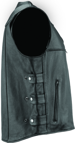 River Road Plains Leather Vest Black - Small - 094405