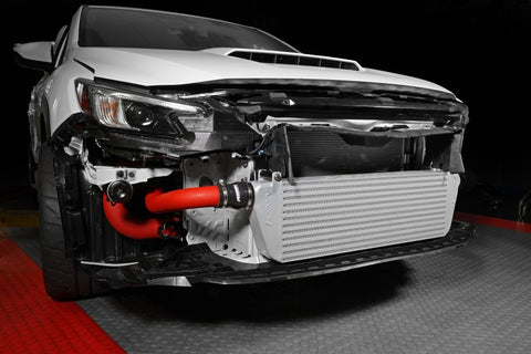 PERRIN 22-26 Subaru WRX Front Mount Intercooler Kit (Red Tubes & Silver Core) - PSP-ITR-441SL/RD