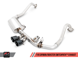 AWE Tuning Porsche 718 Boxster / Cayman SwitchPath Exhaust (PSE Only) - Chrome Silver Tips - 3025-32020
