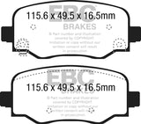 EBC 15+ Fiat 500X 1.4 Turbo Greenstuff Rear Brake Pads - DP62237