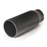 Banks Power Tailpipe Tip Kit - SS Round Straight Cut - Black - 4in Tube - 5in X 12.5in - 52931