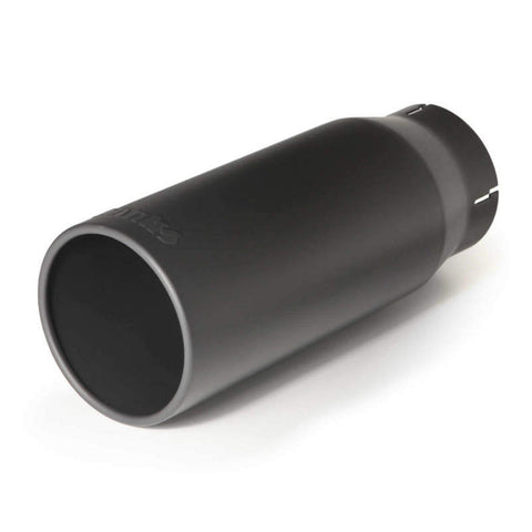 Banks Power Tailpipe Tip Kit - SS Round Straight Cut - Black - 4in Tube - 5in X 12.5in - 52931