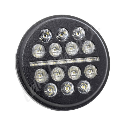 Letric Lighting 5.75? LED Black Buck-Shot Style mini-multi Headlight - LLC-LHC-5B