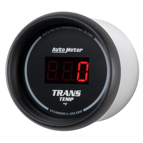 Autometer Z Series 52mm Black Digital 0-300 Deg F Transmission Temperature Gauge - 6349