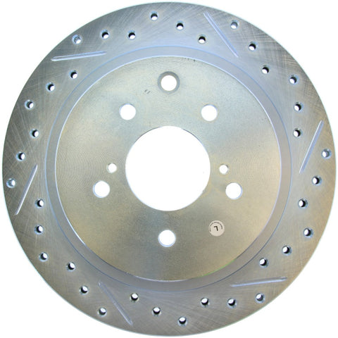 StopTech 89-96 Nissan 300ZX Select Sport Slotted & Drilled Left Rear Brake Rotor - 227.42047L