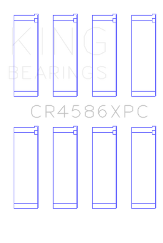 King Engine Bearings Mitsubishi 4B11T (Size 0.5) Coated Performance Rod Bearing Set - CR4586XPC0.5