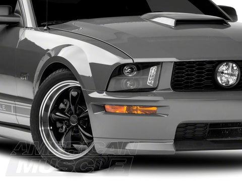 Raxiom 05-09 Ford Mustang Excluding GT500 LED Halo Projector Headlights- Blk Housing (Clear Lens) - 101683