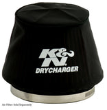 K&N Black Drycharger 6.25in Base ID / 4.375in Top ID / 4.125in Height Air Filter Wrap - RU-5163DK