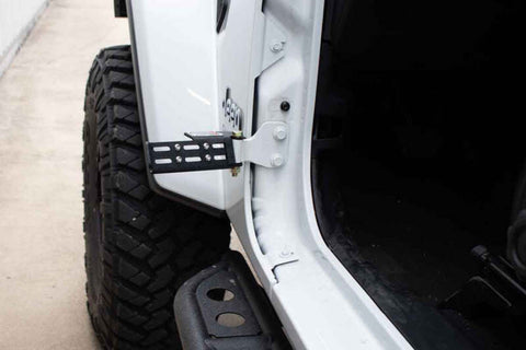 Fishbone Offroad 2007+ Jeep Wrangler/Gladiator Steel - Black Foot Peg Set - FB21268